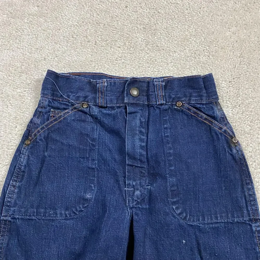 Vintage 50s Range Roper Jeans Mens Blue Denim Workwear Wide Leg High Rise